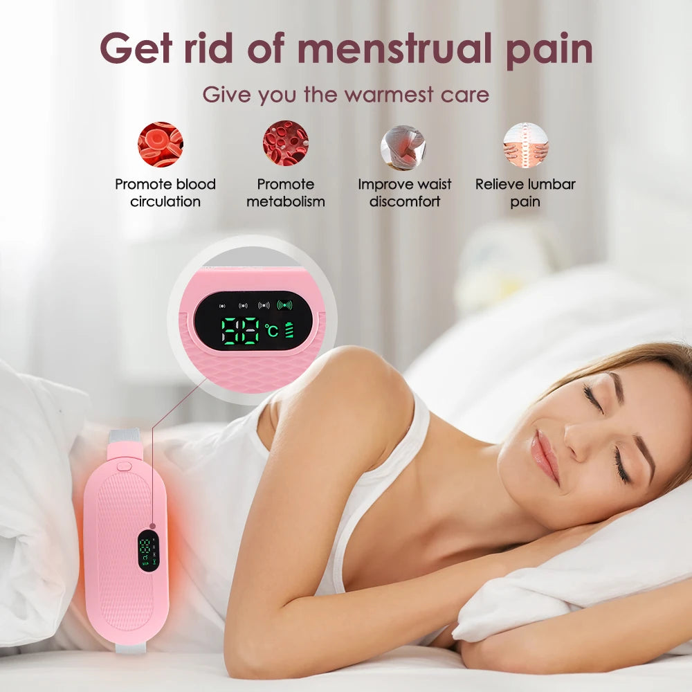 Electric Heating Pad Women Vibrator Period Pain Relief Device