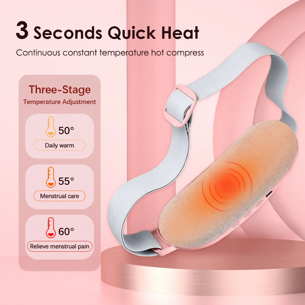 Electric Heating Pad Women Vibrator Period Pain Relief Device