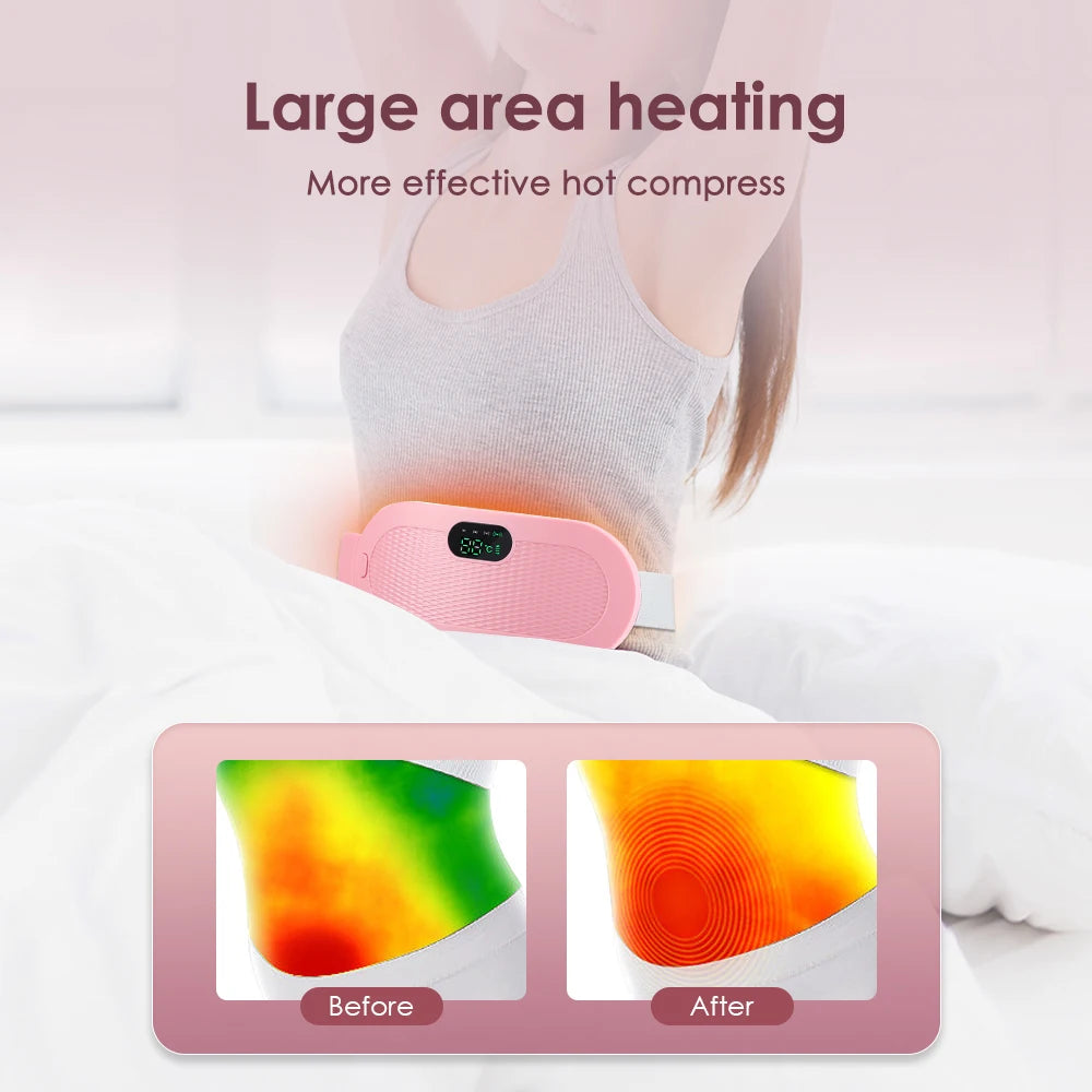 Electric Heating Pad Women Vibrator Period Pain Relief Device