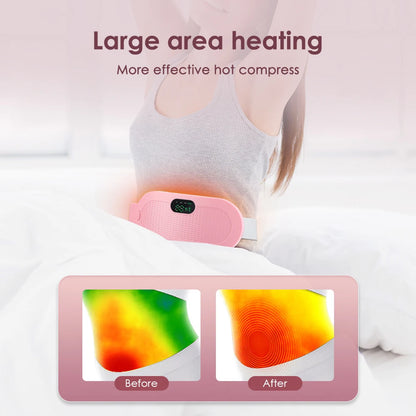 Electric Heating Pad Women Vibrator Period Pain Relief Device